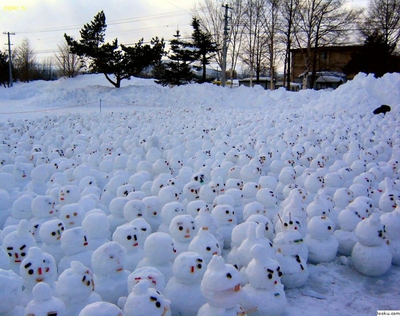 Snowmen Global Warming Protest